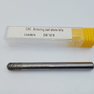 CNC Router Cutting Tools, Brazed Coarse Diamond Sand Ball Nose Cutter (BN) For Granite – Diameter 6mm.