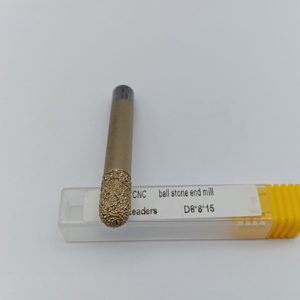 CNC Router Cutting Tools, Brazed Coarse Diamond Sand Ball Nose Cutter (BN) For Marble – Diameter 8mm.