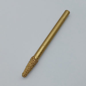 CNC Router Cutting Tools, Brazed Coarse Diamond Sand Tapered Ball Nose Cutter (TBN) For Marble – Diameter 4mm.