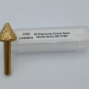 CNC Router Cutting Tools, Brazed Coarse Diamond Sand V-bit °60 Diameter 15mm For 2D & 2.5D & 3D Engraving.