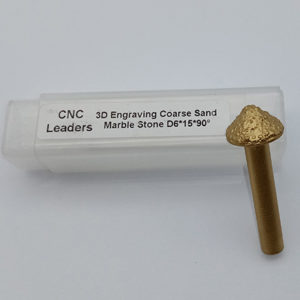 CNC Router Cutting Tools, Brazed Coarse Diamond Sand V-bit °90 Diameter 15mm For 2D & 2.5D & 3D Engraving.