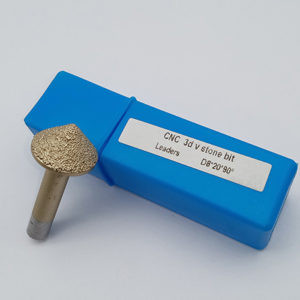 CNC Router Cutting Tools, Brazed Coarse Diamond Sand V-bit °90 Diameter 21mm For 2D & 2.5D & 3D Engraving.