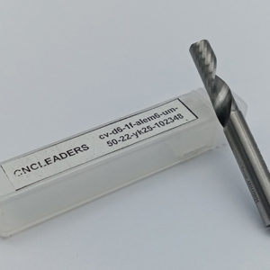 CNC Router Cutting Tools, Carbide End Mill Single Flute Spiral Cutter For Aluminum – Diameter 6mm.