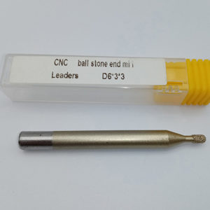 CNC Router Cutting Tools, Brazed Fine Sand Diamond Ball Nose Cutter (BN) For Glass – Diameter 3mm.