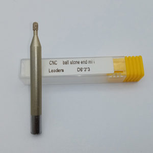 CNC Router Cutting Tools, Brazed Fine Sand Diamond Ball Nose Cutter (BN) For Glass – Diameter 3mm.