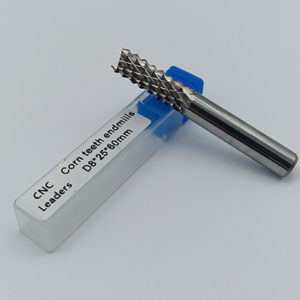 CNC Router Cutting Tools Solid Carbide Corn Teeth Milling Cutter For Plywood – Diameter 8mm.